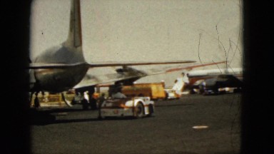 1962: plain is taking off at the airport and preparing MEXICO