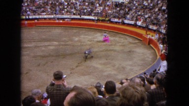 1962: bull man teases wild bull dangerous move crowd cheers MEXICO