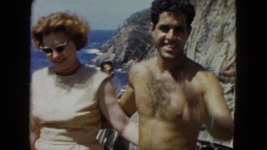 1962: topless man with wife happy mood hairy MEXICO