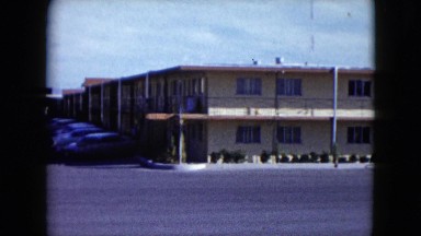 1959: the blue truck riding in community LAS VEGAS, NEVADA