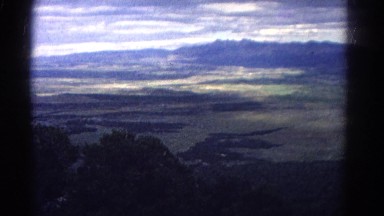 1967: view looking down from a mountain COLORADO