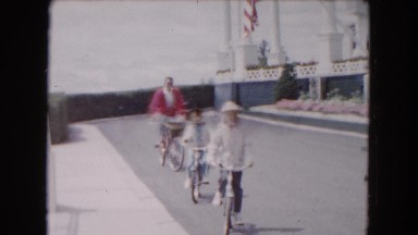 1961: Family Takes Bike Ride on Chilly Afternoon Minnesota