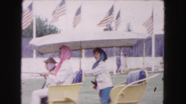 1961: a family is riding in a cart drawn by horses MINNESOTA