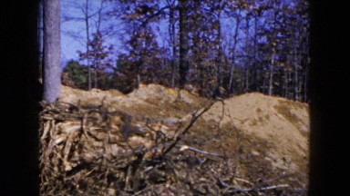 1954: a beautiful rugged mountain ridge as seen from a barren canyon HICKSVILLE