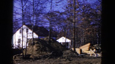 1954: construction in the woods HICKSVILLE, NEW YORK