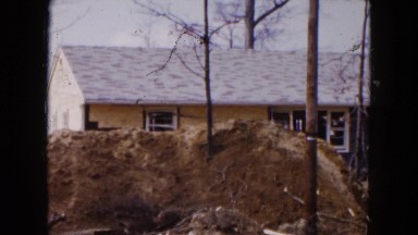 1954: house trees sandy destruction vacated different sight dry calm and serene