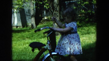 1954: girl dress beautiful walking party indoor family meet HICKSVILLE, NEW YORK
