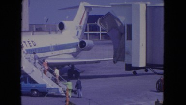 1972: Travelers Boarding United Airways Flight in Wisconsin
