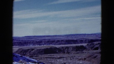1958: people observing the beautiful, strange landmarks of the earth NEVADA