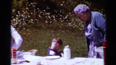 1964: Family Gathering Outdoor Picnic in California Park
