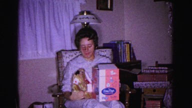 1967: a kid isn't sure how they feel about a gift HAGERSTOWN, MARYLAND