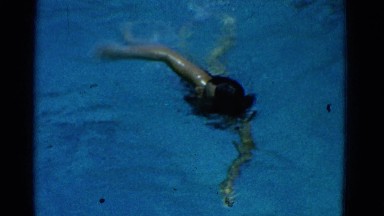 1953: woman swimming pool race NEW YORK