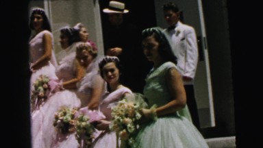 1964: marriage escorts small childrens flowers bride groom beautiful CAMDEN