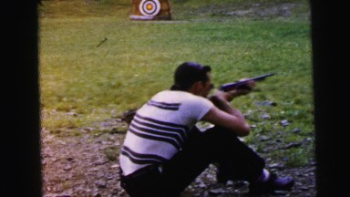 1964: two men at target practice CAMDEN, NEW JERSEY