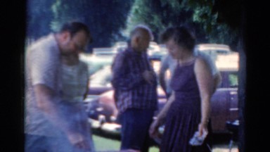 1964: picnic outdoor family feast open camp table food CALIFORNIA