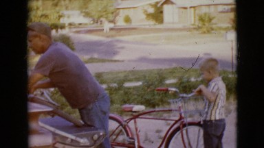 1968: the joys of the summer rush on a brand new red bike CLARKSDALE, ARIZONA