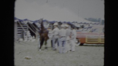 1951: people watch horses at the fair. CLEVELAND, OHIO