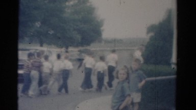 1962: Young Children Clear Classroom and Head to Lunch in Catskill