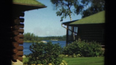 1949: beautiful area with houses by the river MINNESOTA
