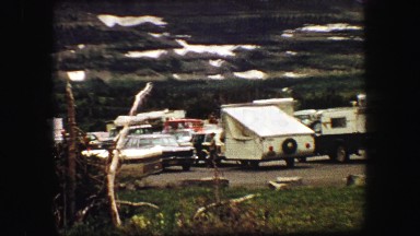 1967: many vehicles and visitors in a mountainous tourist area SOUTH DAKOTA