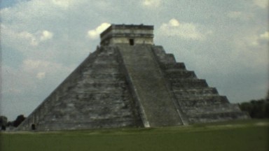 1973: Tourists on Top of Temple Mexico