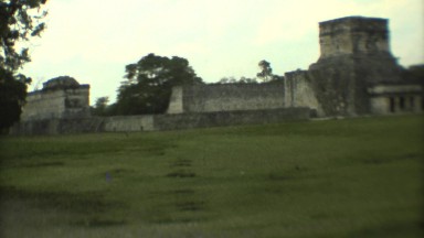 1973: panoramic view of ancient stone ruins with multiple buildings