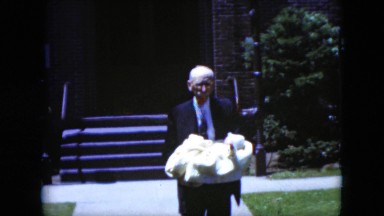 1951: Grandad Walking With Baby, Mom and Dad in Cleveland, Ohio