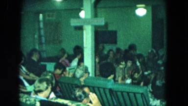 1966: proud family members watching girl scout ceremony CALIFORNIA