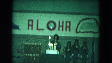 1966: girl scouts celebrating with a candle ceremony CALIFORNIA
