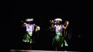 1966: Women on Stage Performing a Hula Dance in Hawaii