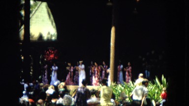 1966: outdoor festival with hula dancers performing HAWAII