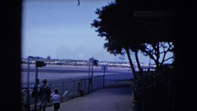 1966: images of an airport with dozens of parked aircrafts HAWAII