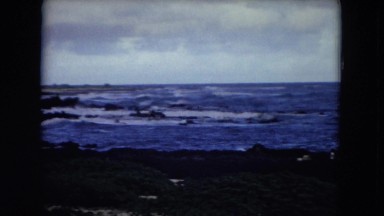 1966: crashing sea along the coastline HAWAII