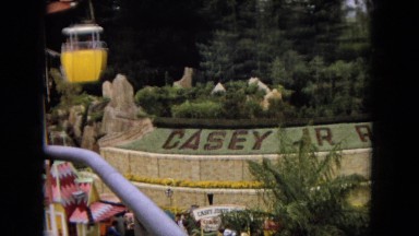 1967: a view of a bridge at an amusement park DISNEYLAND, CALIFORNIA