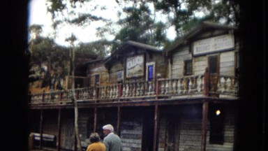 1967: people walking around western themed amusement park DISNEYLAND, CALIFORNIA