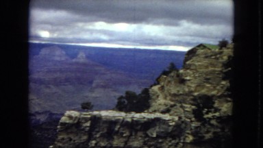 1967: stone cliffs viewed from above on a cloudy day ARIZONA