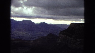 1967: great canyon with cloudy weather from a high point of view ARIZONA