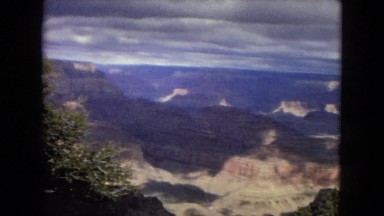 1967: panning camera shot starring the grand canyon with tree cameo