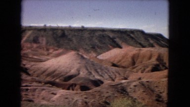 1967: Panoramic View of Arid Arizona Landscape with Human Intervention
