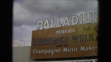 1967: billboard advertisement for a musical performance CALIFORNIA