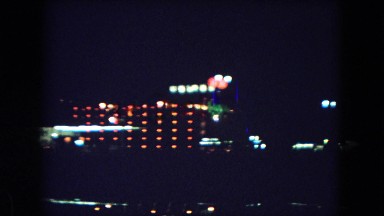 1967: bright lights at night on the las vegas strip LAS VEGAS