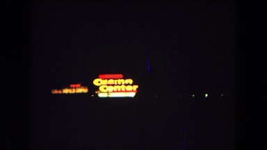 1967: a view of the downtown vegas strip at night LAS VEGAS