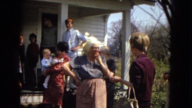 1967: a family gathered outdoor on the porch and lawn ARIZONA