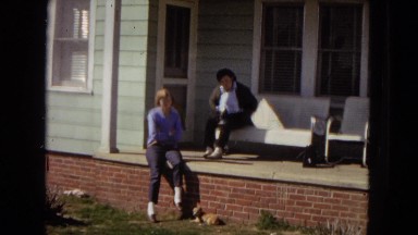 1967: two women sitting out on the front porch of a house ARIZONA