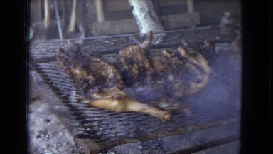 1967: cooking a meat on the grill ARIZONA