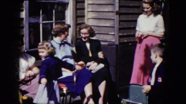 1964: A Girl Practices Traditional Dance at Family Gathering in Niagara Falls