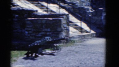 1964: boys near canons put on carts and displayed in a fort CHARLESTON