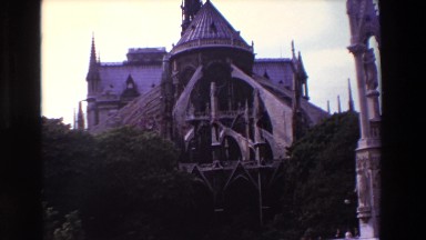 1969: Gothic Castle Surrounded by Trees in Paris