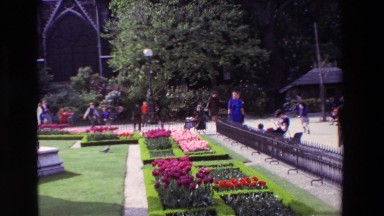 1969: garden scene flowers pretty multi colour PARIS, FRANCE