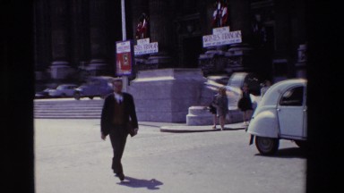 1969: the woman of the government district heading home from work PARIS, FRANCE